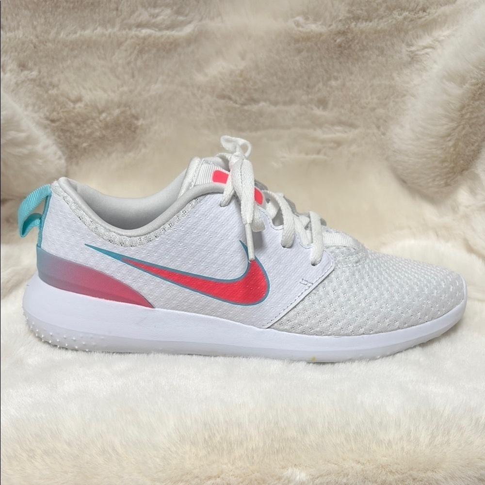 Nike Youth Athletic Golf Shoes - Orange/Teal